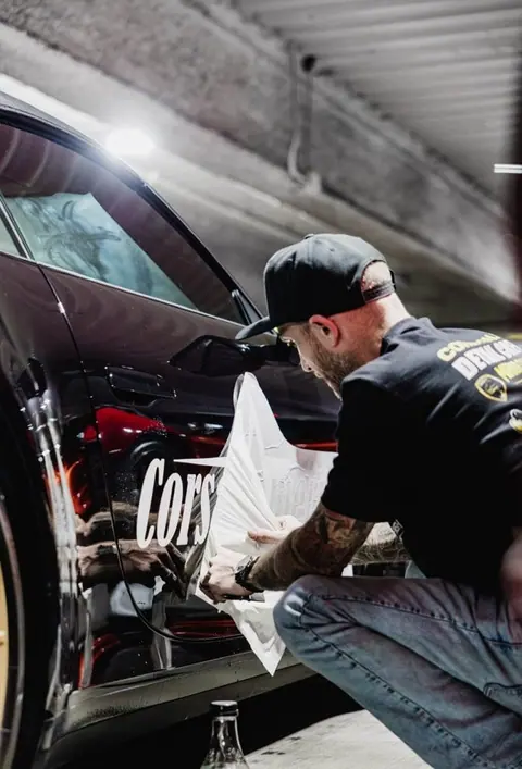 Film and decal work on a Corsa America rally car by Mirror Finish Detailing